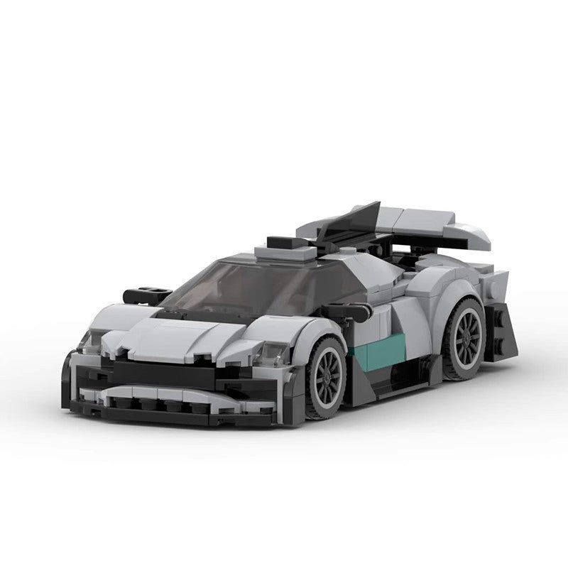 Silver Formula Hypercar Building Kit | LEGO-Compatible MOC - 3