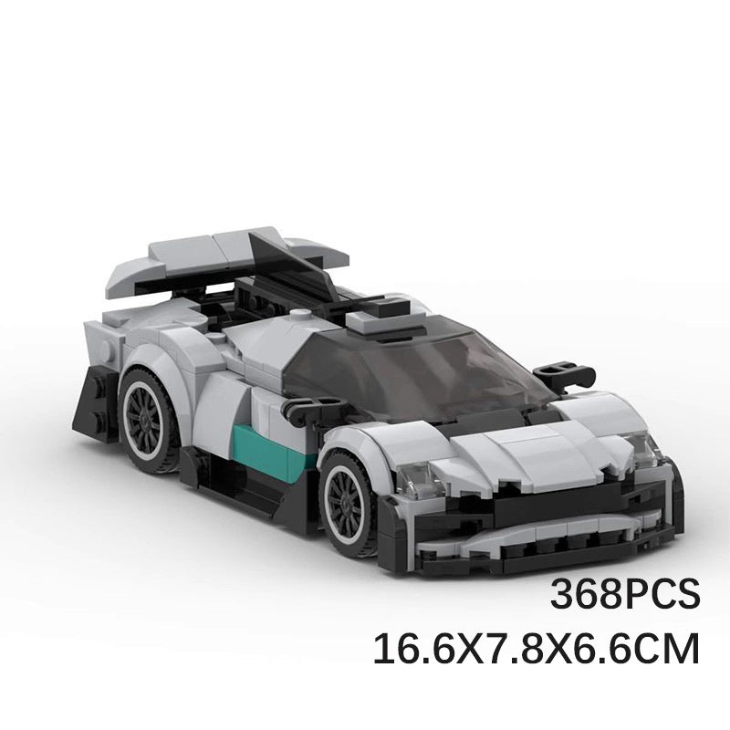 Silver Formula Hypercar Building Kit | LEGO-Compatible MOC - 5