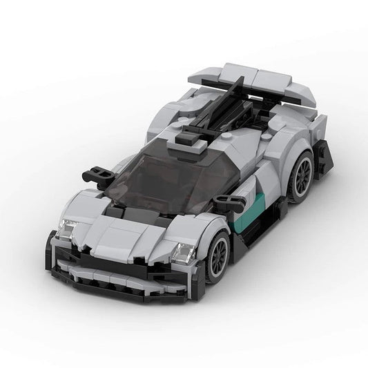 Silver Formula Hypercar MOC Building Kit | Futuristic Vehicle Model - 1