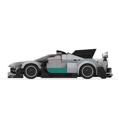 Silver Formula Hypercar MOC Building Kit | Futuristic Vehicle Model - 4