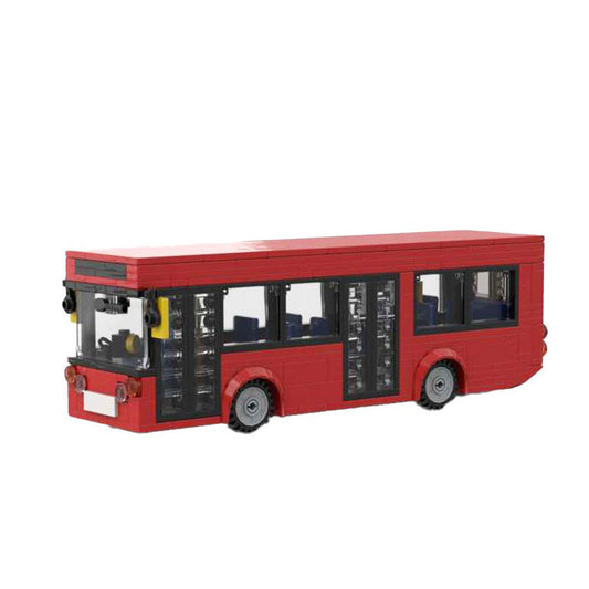Single Decker Bus Building Kit | LEGO-Compatible MOC - 1