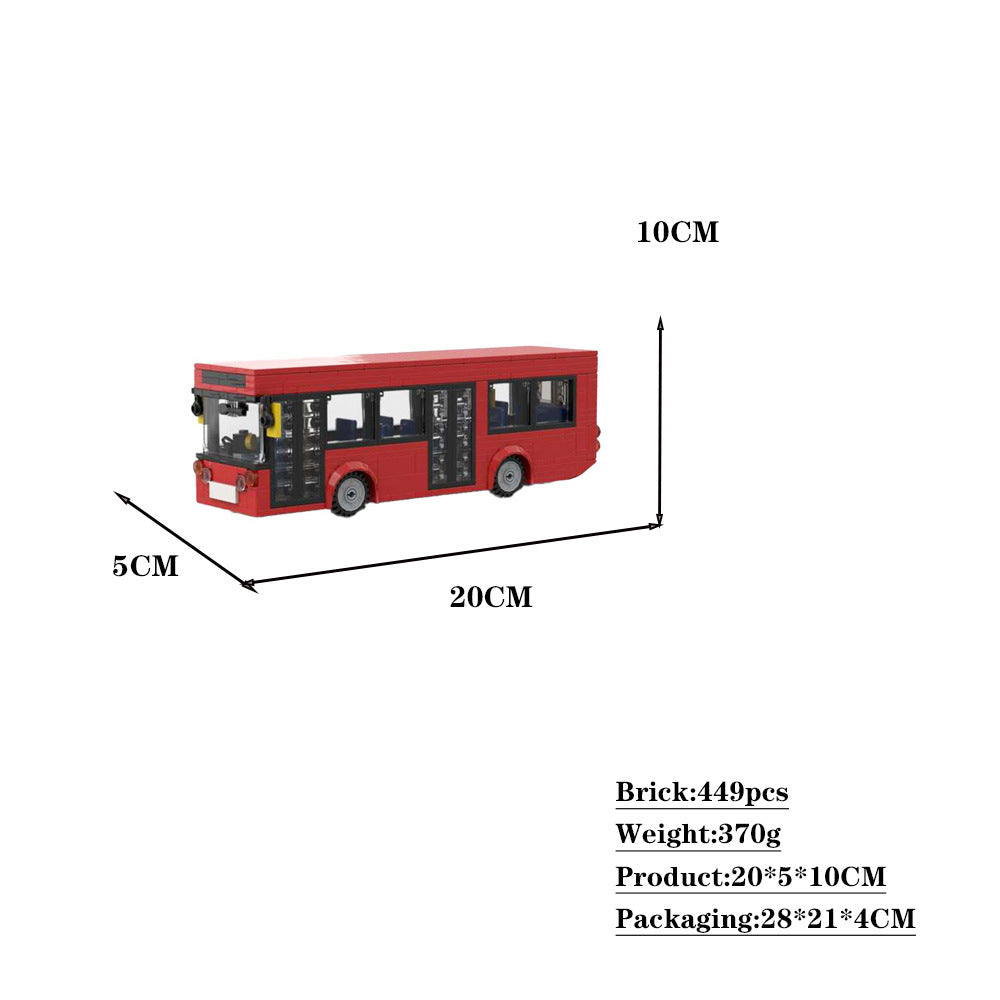 single decker bus building set | moc-162771 - 1