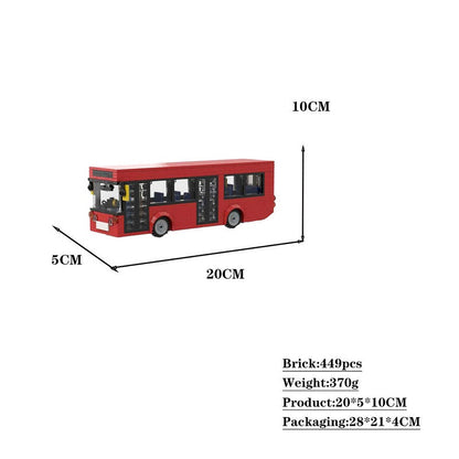 Single Decker Bus MOC Building Kit | Realistic City Vehicle Model - 4