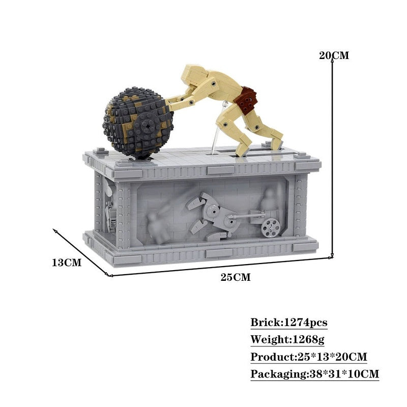 Sisyphus Kinetic Sculpture MOC Building Kit | Moving Art Model - 2