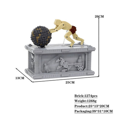 Sisyphus Kinetic Sculpture MOC Building Kit | Moving Art Model - 2