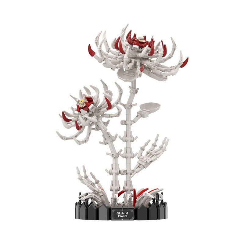 Skeleton Spider Lily MOC Building Kit | Gothic Floral Display Model - 5