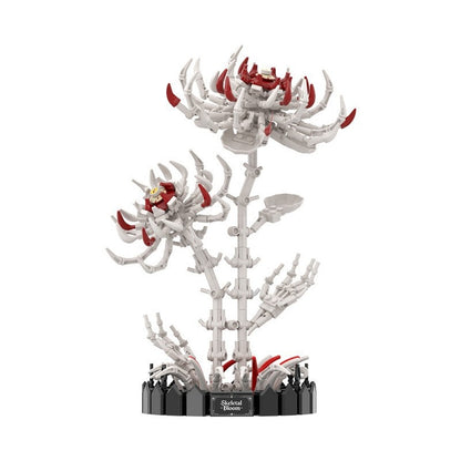 Skeleton Spider Lily MOC Building Kit | Gothic Floral Display Model - 5