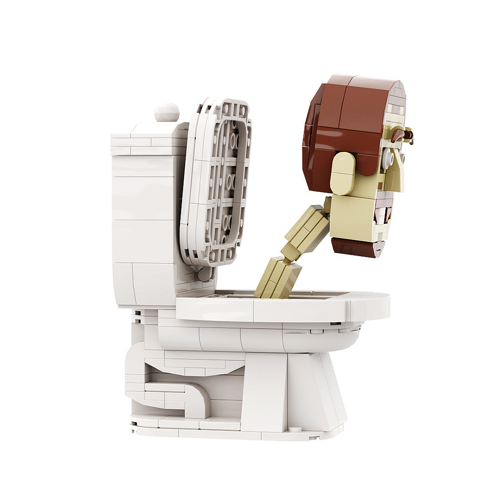 skibidi toilet action figure building kit | lego compatible moc - 10