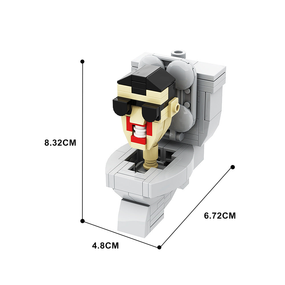 skibidi toilet action figure building kit | lego compatible moc - 5