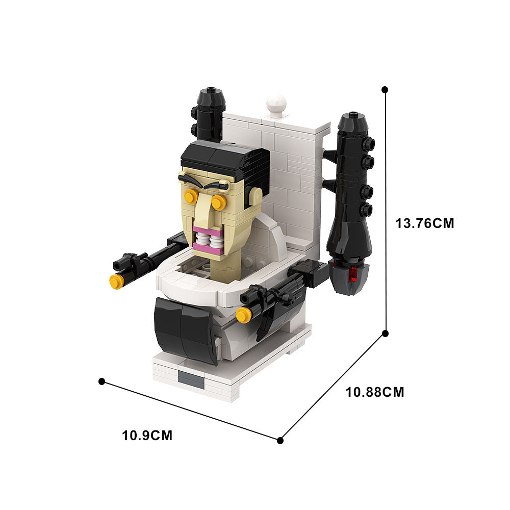 skibidi toilet action figure building kit | lego compatible moc - 7