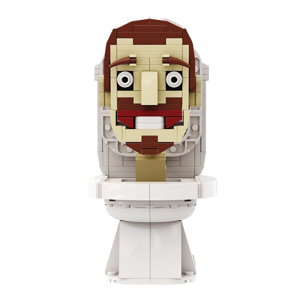 skibidi toilet action figure building kit | lego compatible moc - 8