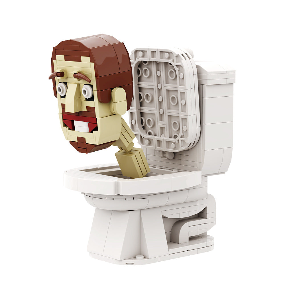 skibidi toilet action figure building kit | lego compatible moc - 9