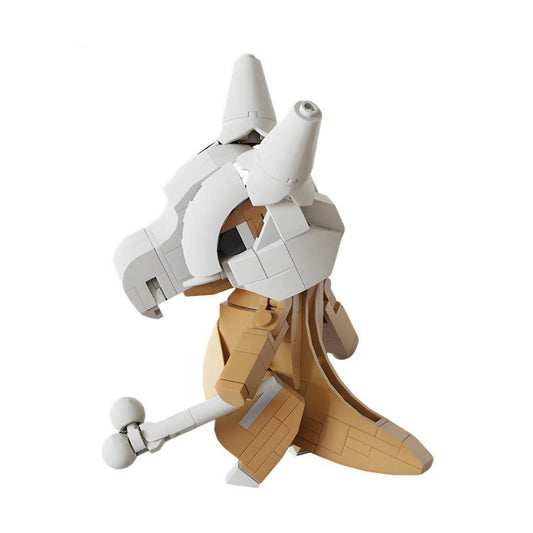 Skull Helmet Bone Creature MOC Figure – LEGO-Compatible Monster Brick Build - 1