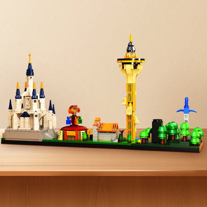 skyline hyrule moc building set - game zelda - 1