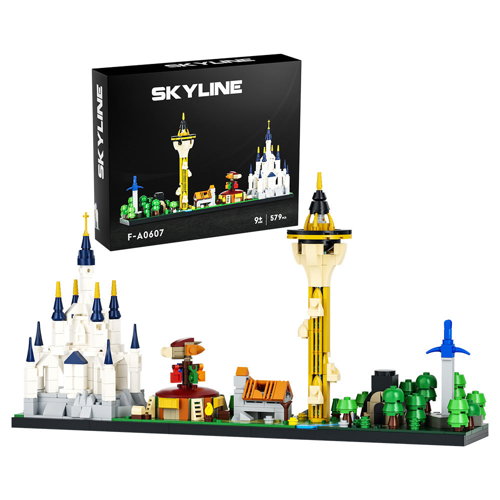 skyline hyrule moc building set - game zelda - 4