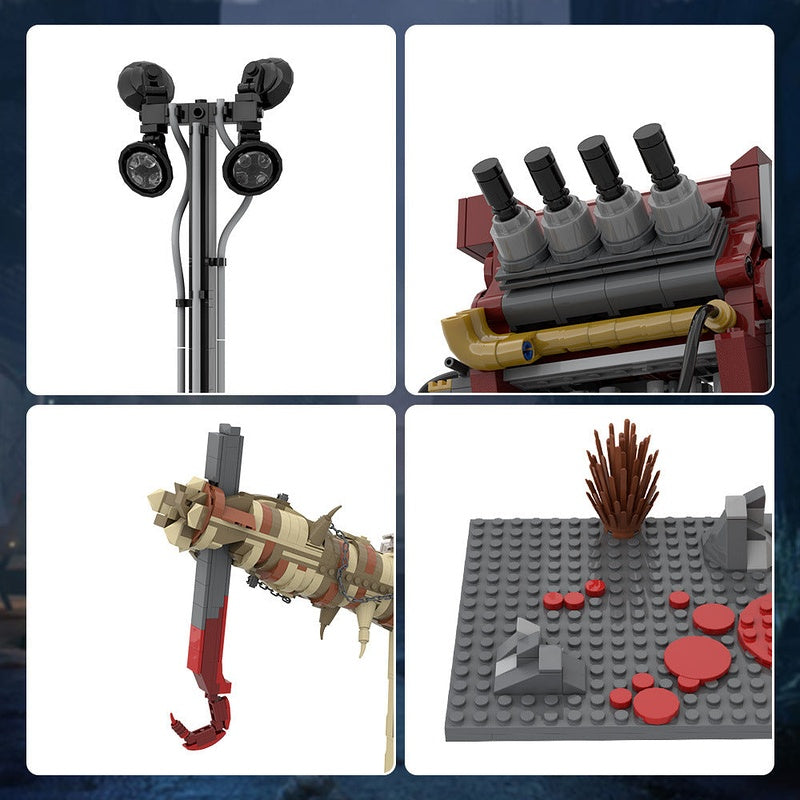Slasher Game Repair Station MOC Diorama Building Kit | Horror Scene Model - 4