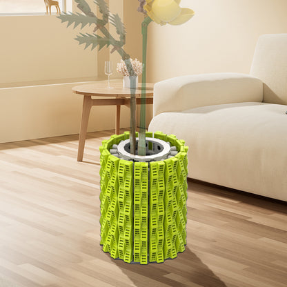 small and round green flower vase building kit | moc-181924 - 2