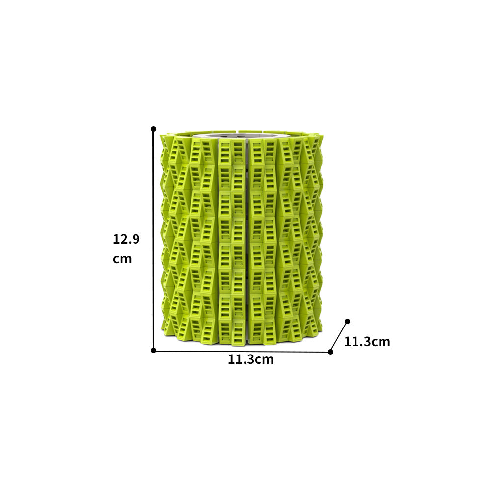 small and round green flower vase building kit | moc-181924 - 4