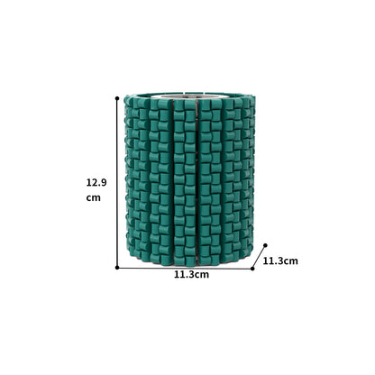 small and round turquoise flower vase building set | moc-182078 - 4