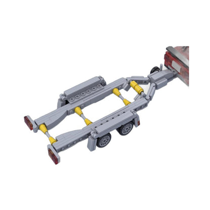 small boat with sports car building set | moc-76837 - 2