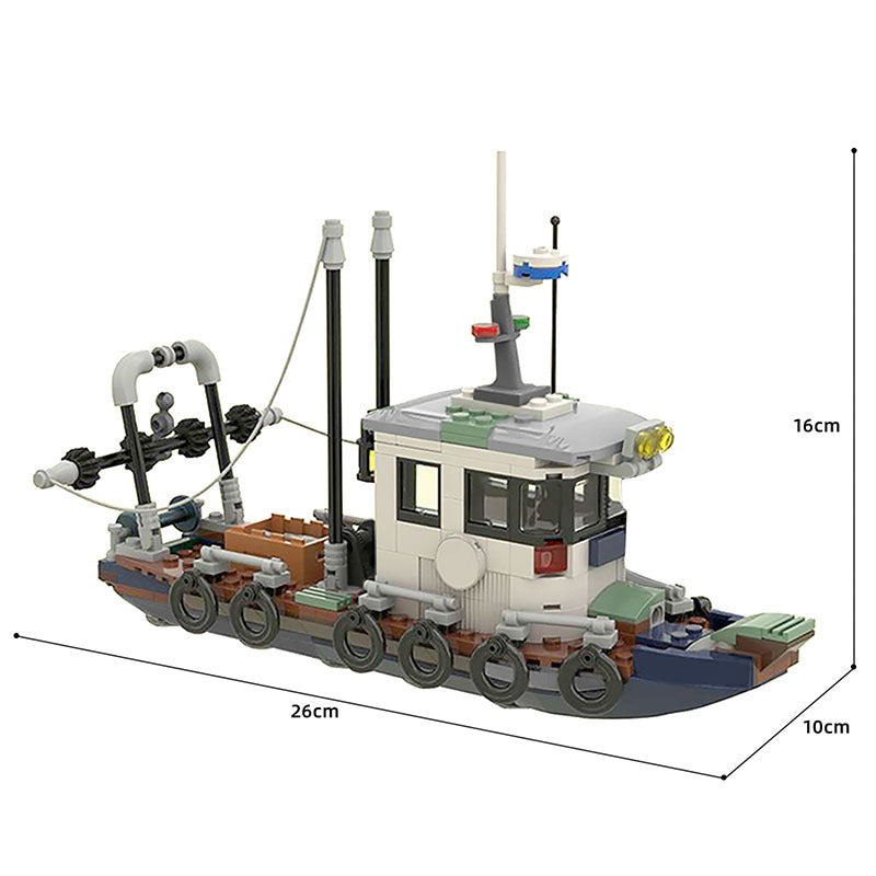 small fishing trawler building set | moc-47817 - 4