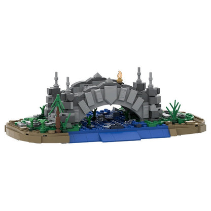 Small Medieval Bridge MOC Building Kit | Historic Architecture Model - 1
