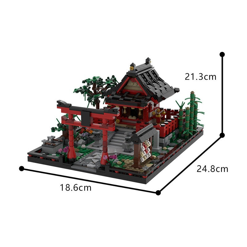 Small Shinto Shrine MOC Building Kit | Japanese Architecture Display Model - 6