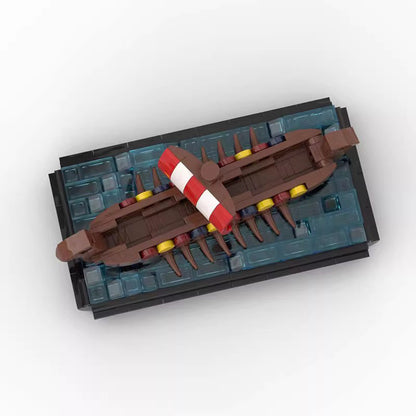 small viking longship building set | moc-76565 - 6