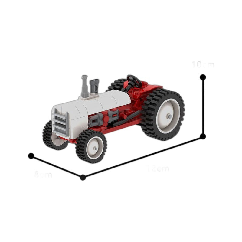 small vintage tractor building set | moc-63433 - 2
