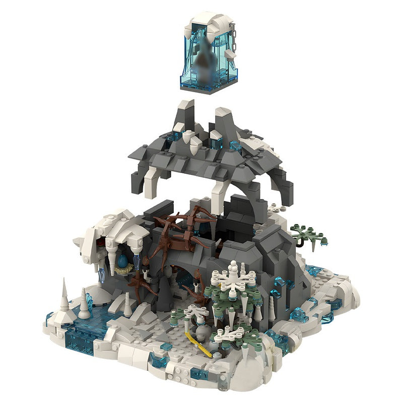Snow Troll Cave Fantasy Mountain Building Kit | LEGO-Compatible MOC - 4