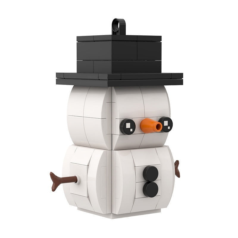 Snowman Cube Character MOC Holiday Building Kit | Christmas Display Model - 3