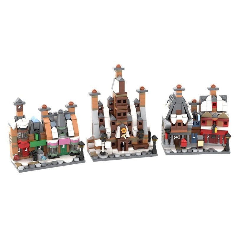 Snowy Wizard Village MOC Fantasy Diorama Building Kit - 2