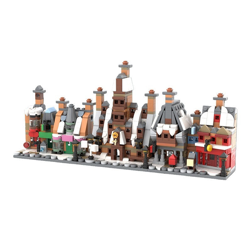 Snowy Wizard Village MOC Fantasy Diorama Building Kit - 4