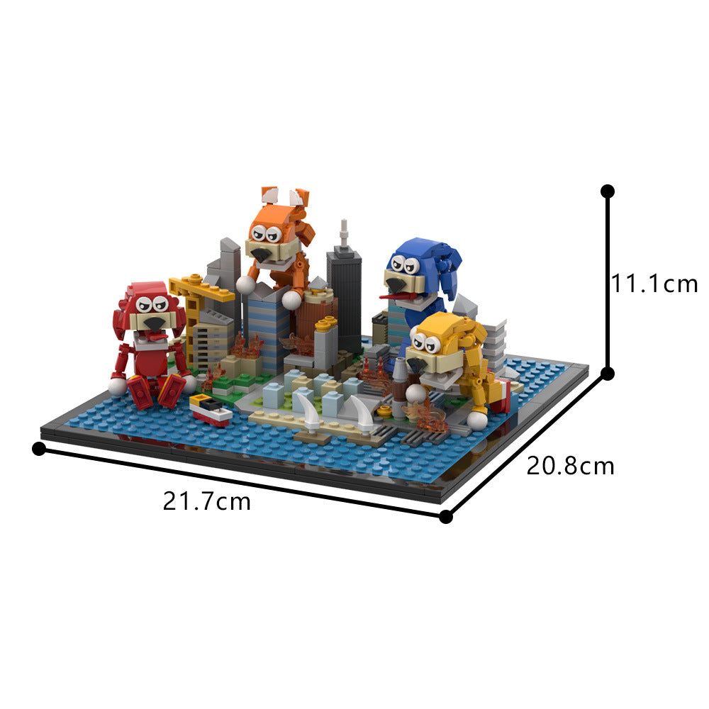 sonic the hedgehog scenario moc building blocks - 502 pcs - 4