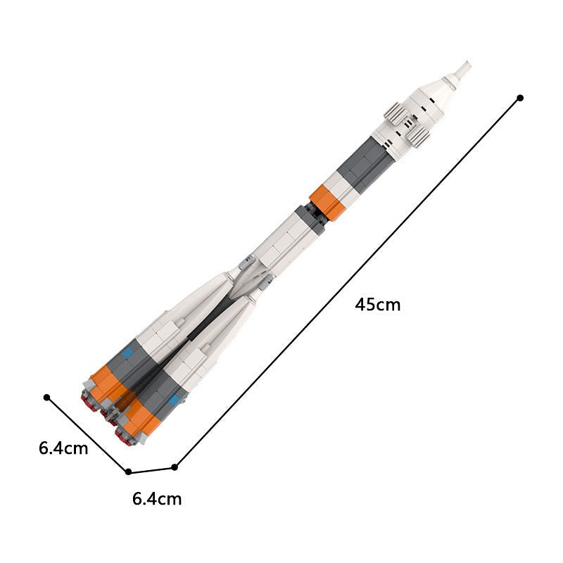Soviet Space Rocket MOC Building Kit | Soyuz Inspired Launch Model - 4