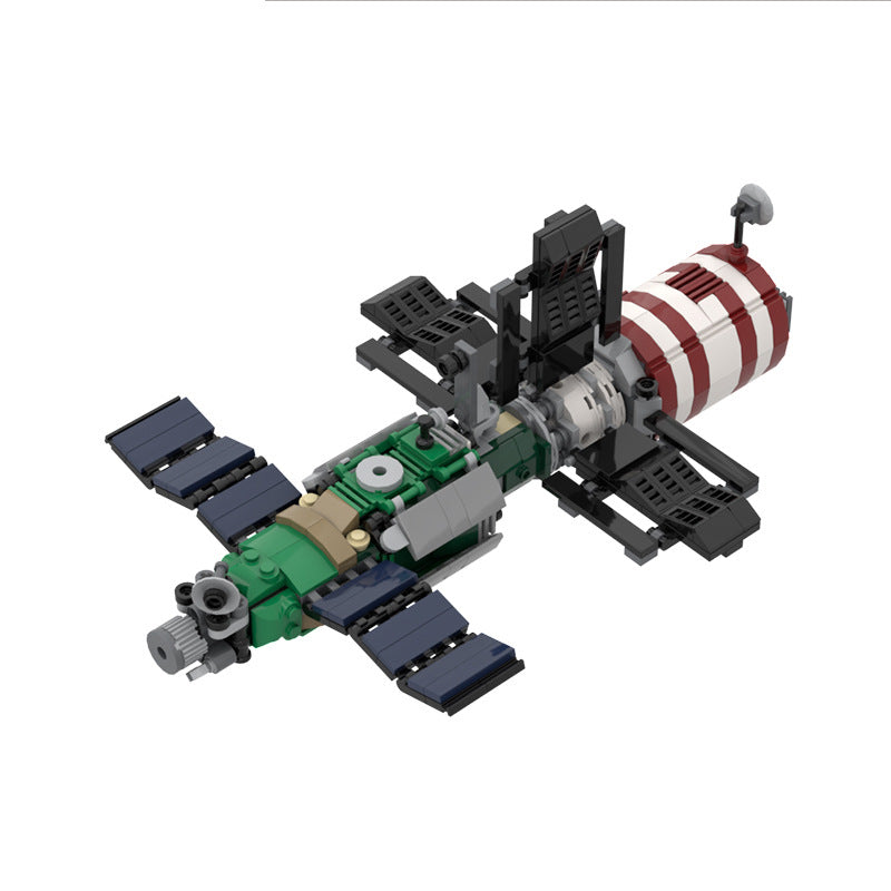 Soviet Space Stations Salyut 7 Building Kit | 1:110 Scale | LEGO-Compatible MOC - 1