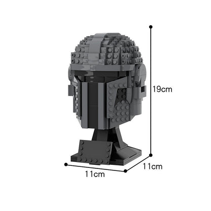 Space Bounty Hunter Helmet Building Kit | LEGO-Compatible MOC - 2