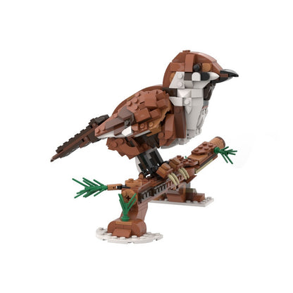 Sparrow MOC Building Kit | 454-Piece Bird Model Display Construction Kit - 1