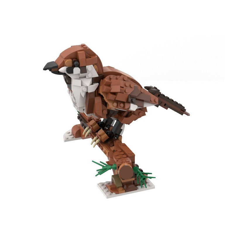 Sparrow MOC Building Kit | 454-Piece Bird Model Display Construction Kit - 3