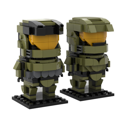 spartan john 117  brickheadz building kit | halo | moc-227741 - 5