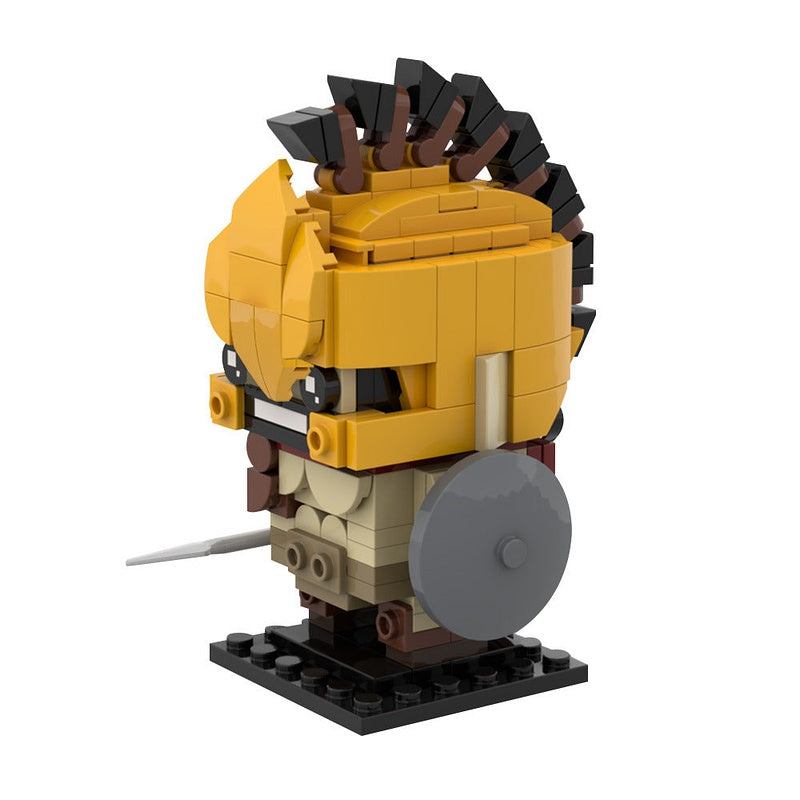 Spartan Warrior MOC Cube Character Building Kit | Ancient Warrior Figure - 1