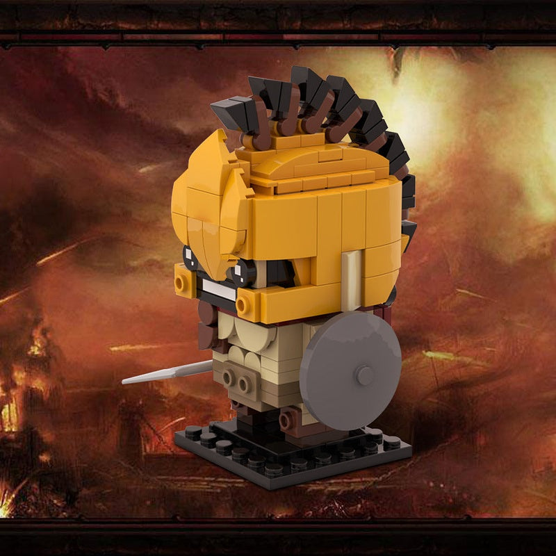 Spartan Warrior MOC Cube Character Building Kit | Ancient Warrior Figure - 2