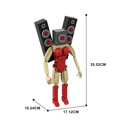 speakerman action figure building kit | skibidi toilet | lego compatible moc - 3