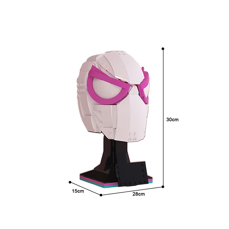 spider gwen mask building set | lego compatible - 3