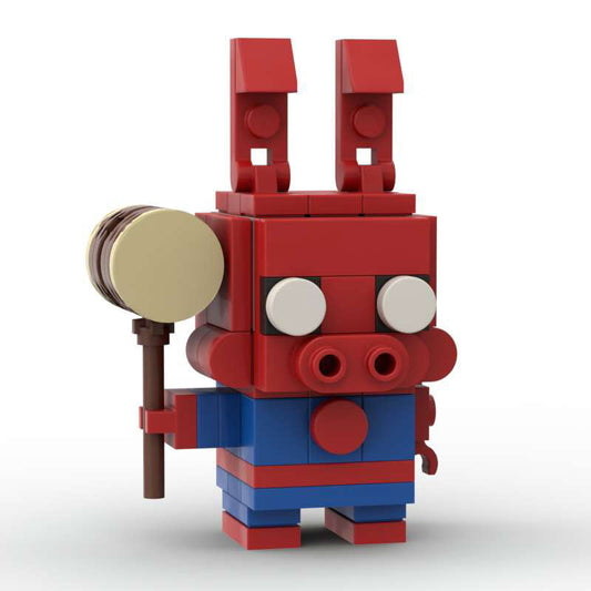 spider-ham brickheadz moc set | lego-compatible spider-verse toy - 2