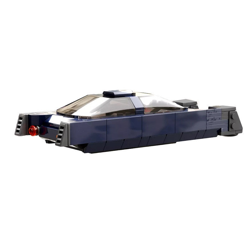 Split-Nose City Speeder MOC Building Kit | Dark Blue Hover Vehicle - 2