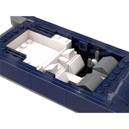 Split-Nose City Speeder MOC Building Kit | Dark Blue Hover Vehicle - 3