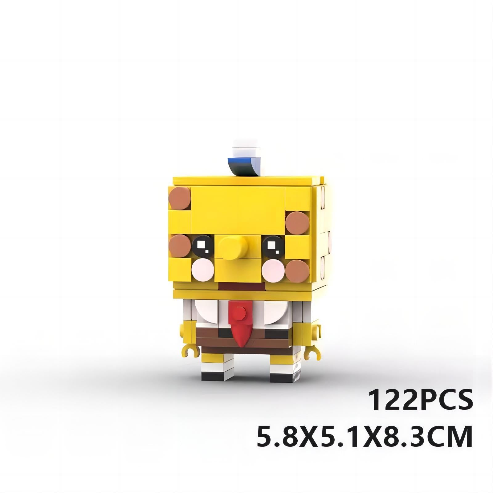 spongebob brickheadz building set | lego-compatible moc kit - 1