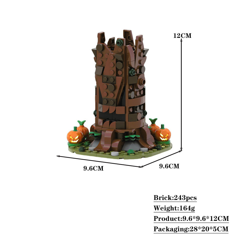 spooky dead tree building set | halloween moc | moc-160222 - 2