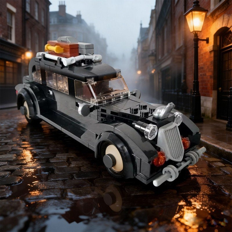 Spooky Mansion Cartoon Car MOC Building Kit | Fantasy Vehicle Model - 6